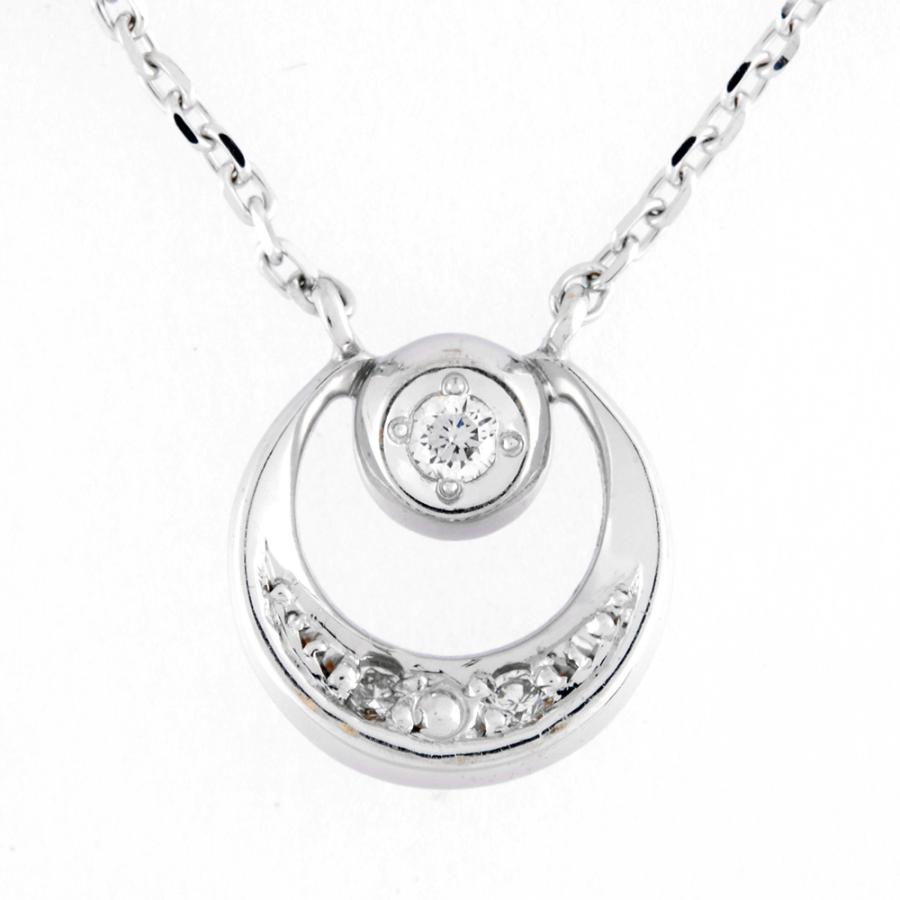 スタージュエリー STAR JEWELRY ネックレス K10WG 1.1g ダイヤモンド