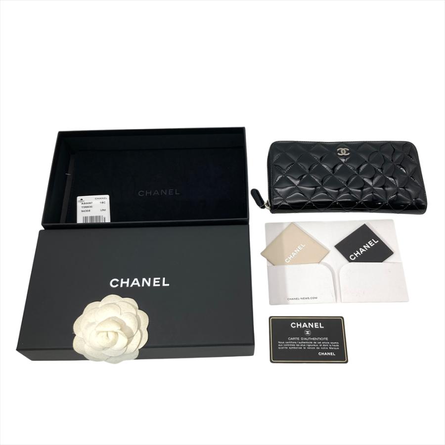CHANELバラ柄長財布 CHANEL（シャネル） ココマーク 長財布 パテントレザー A50097