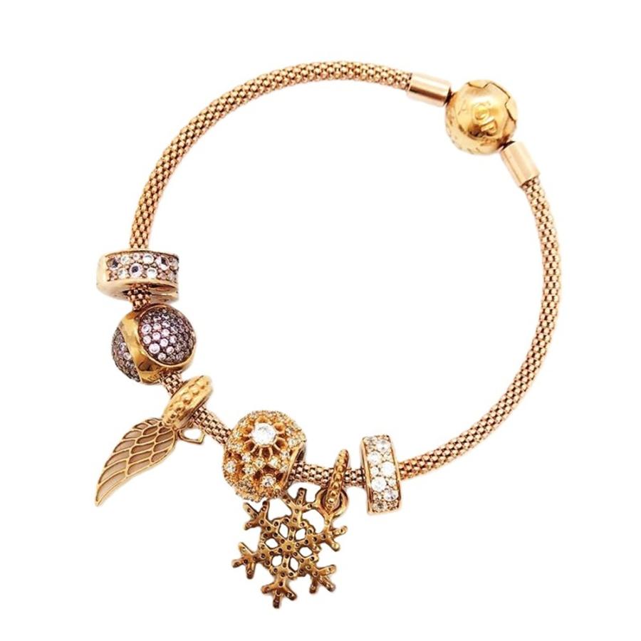 新品未使用☆PANDORA☆ピンクゴールド☆ブレスレット☆S925☆海外チャーム スパークリング ピンクゴールド テニス ブレスレット