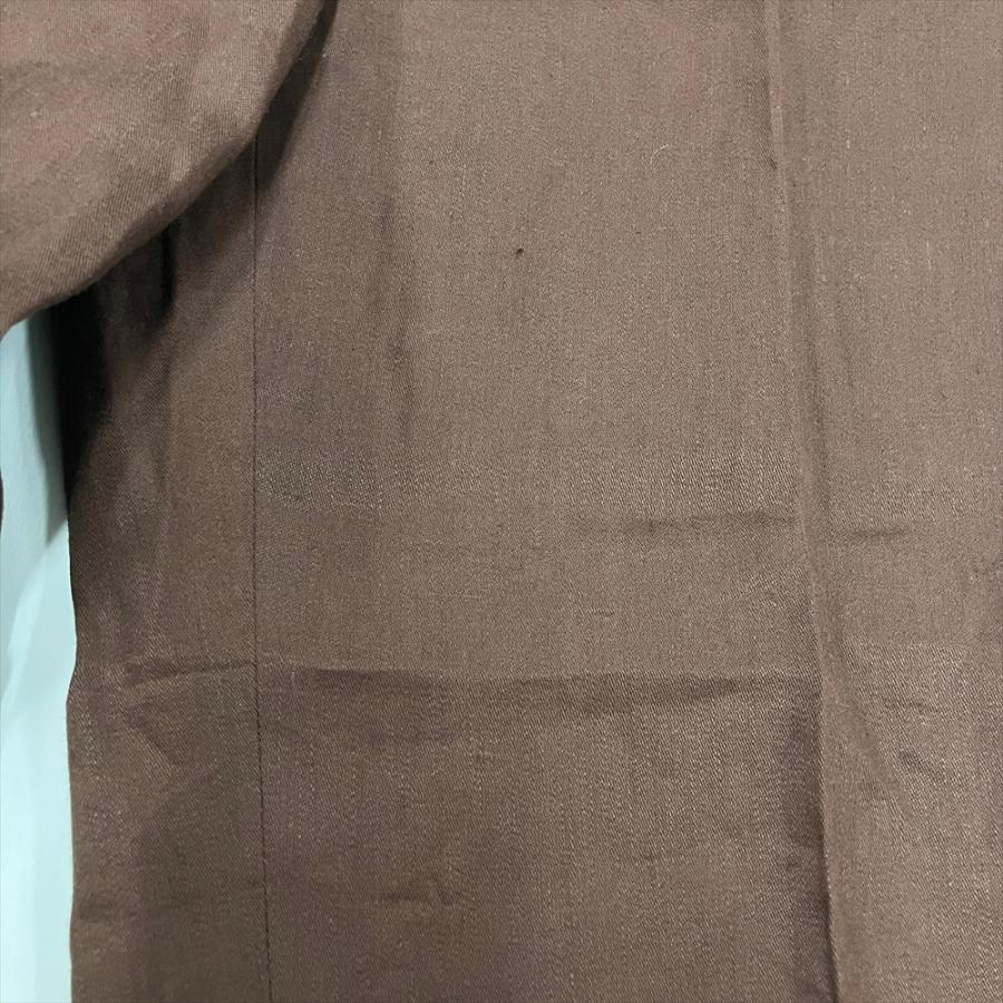 HERMES エルメス ワイド リネン パンツ 麻 ブラウン 38