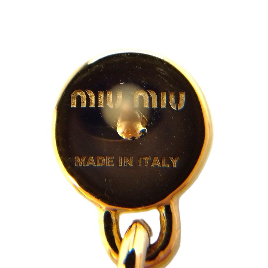 miu miu（ミュウミュウ） ロゴ ピアス メタル 5IO061 2F7U ゴールド