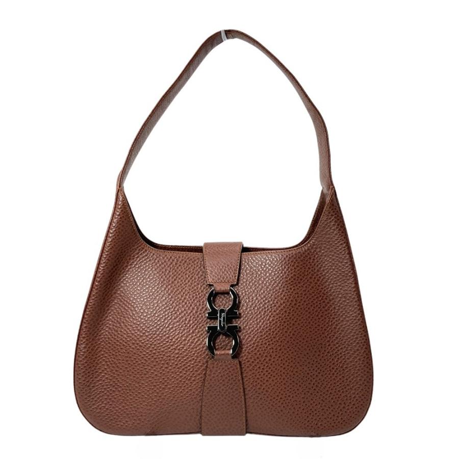 フェラガモ Ferragamo ガンチーニ ショルダーバッグ グレインレザー