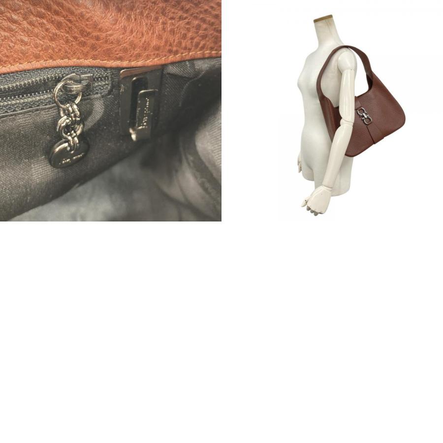 フェラガモ Ferragamo ガンチーニ ショルダーバッグ グレインレザー