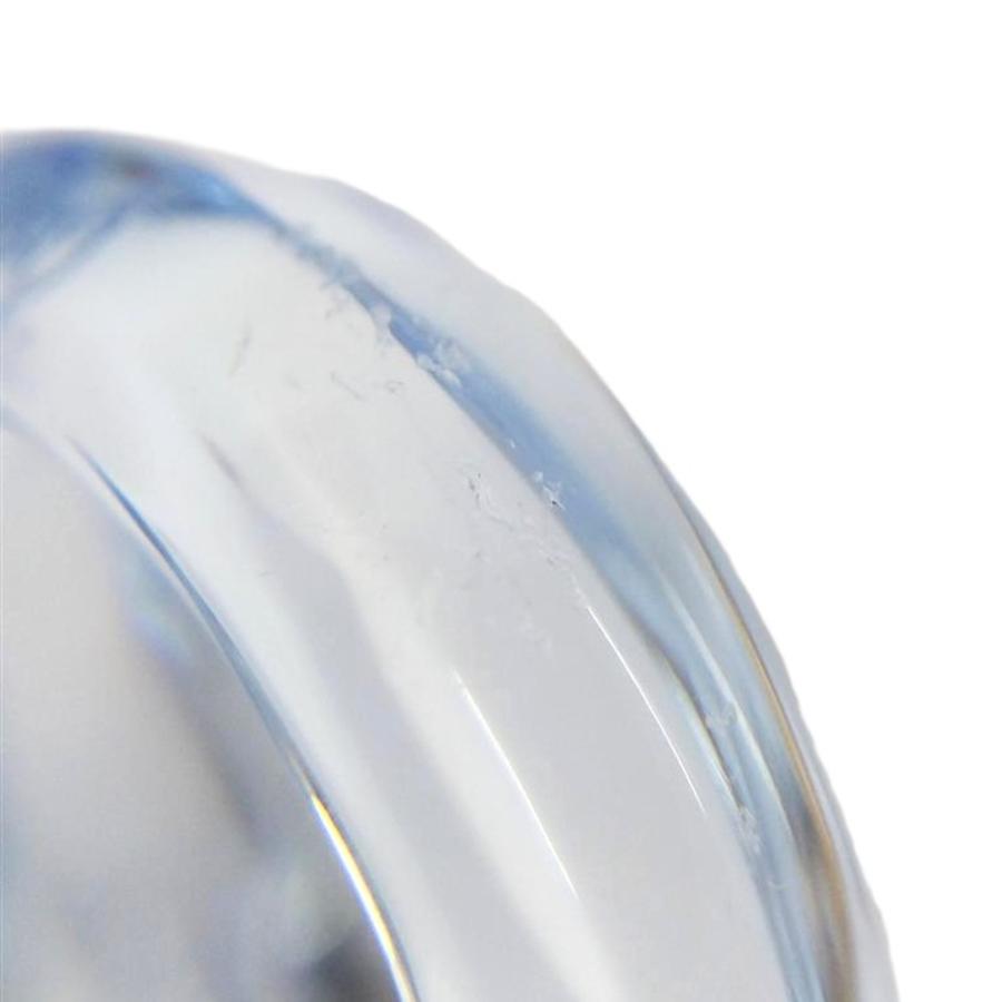 【U】Baccarat バカラ 淡い青色クリスタルリング U】Baccarat バカラ 淡い青色クリスタルリング