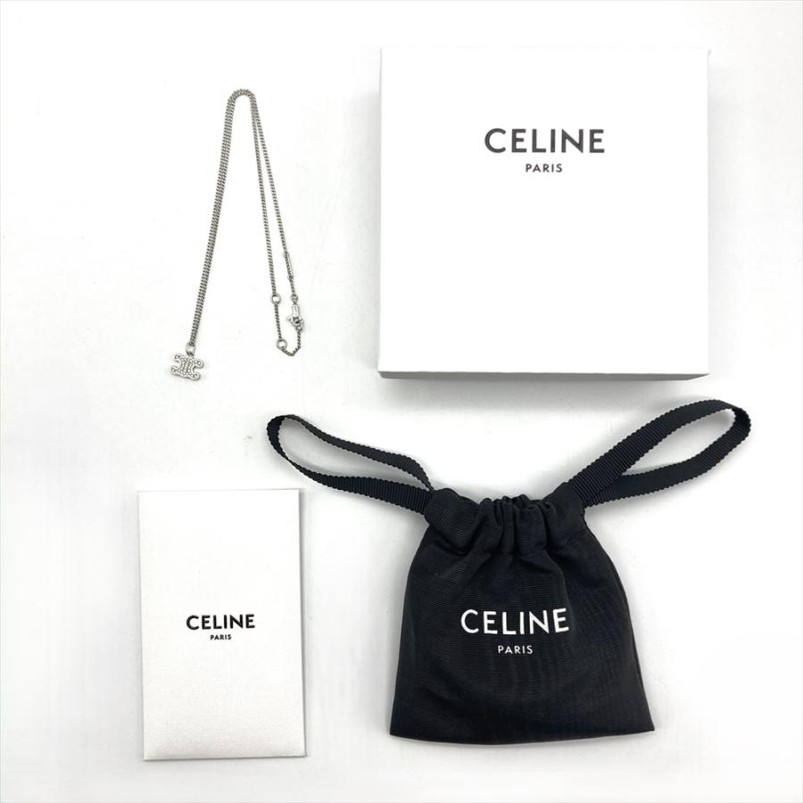 【美品】CELINE トリオンフ ネックレス 正規品 箱付き CELINE ☆ トリオンフ インディ スモールネックレス (CELINE