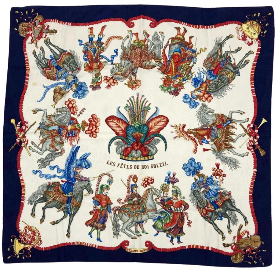 HERMES エルメス　カレ９０　ジャガード織　太陽王の祝典 HERMES エルメス カレ90 太陽王の祝典 LES FETES DU ROI SOLEIL