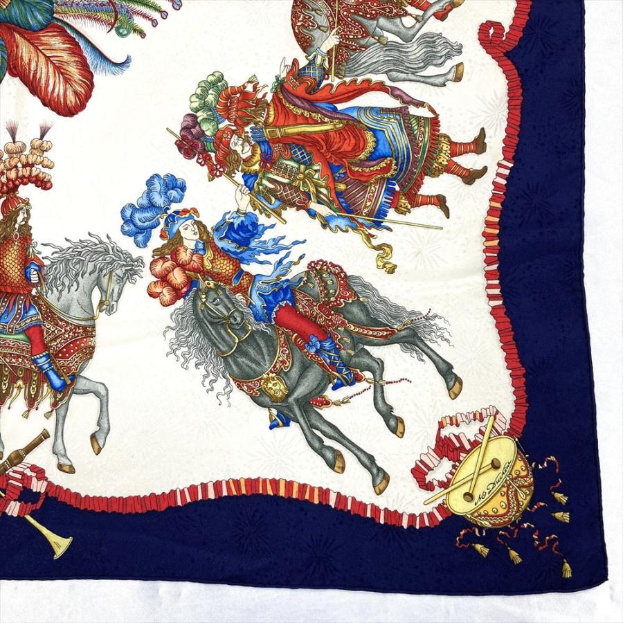 HERMES エルメス カレ90 ジャガード織 太陽王の祝典