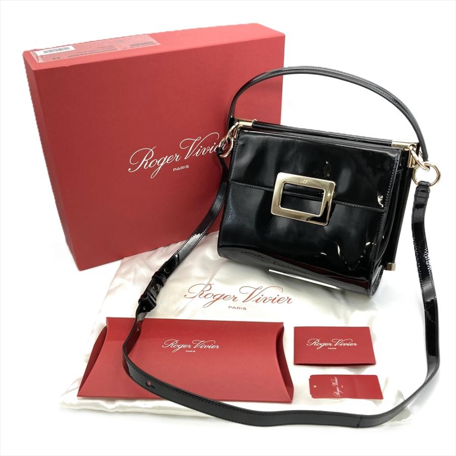 美品 ロジェヴィヴィエ Roger Vivier バッグ ハンドバッグ ショルダーバッグ トレヴィヴィエ チェーンストラップ カバン ロジェヴィヴィエ Roger vivier ミスヴィヴ ショルダーバッグ パテント