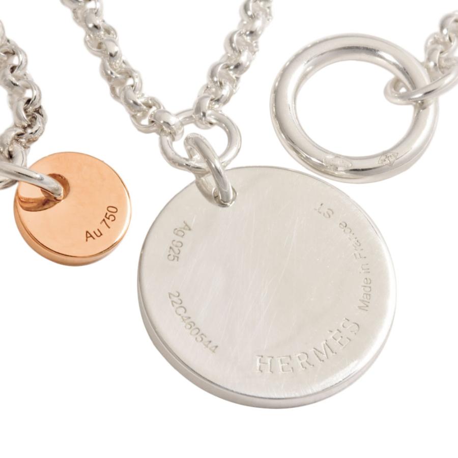 HERMES エルメス エクスリブリス ブレスレット SV925 5.6g K18PG