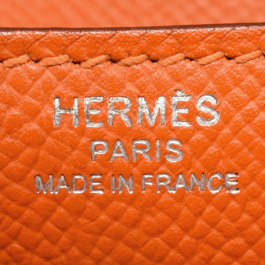 極美品★HERMES エルメス ギャザーブラウス オレンジ ロゴボタン 36 HERMES（エルメス） コンスタンス3 エラン フー ヴォーエプソン □O