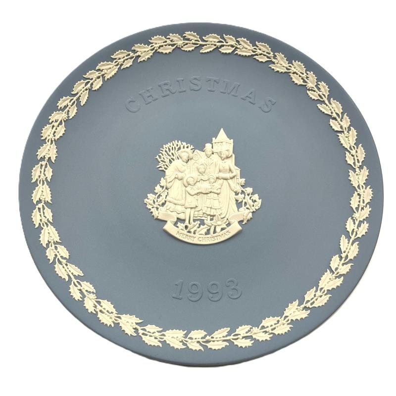 ウェッジウッド WEDGWOOD ジャスパー イヤープレート1993 クリスマス