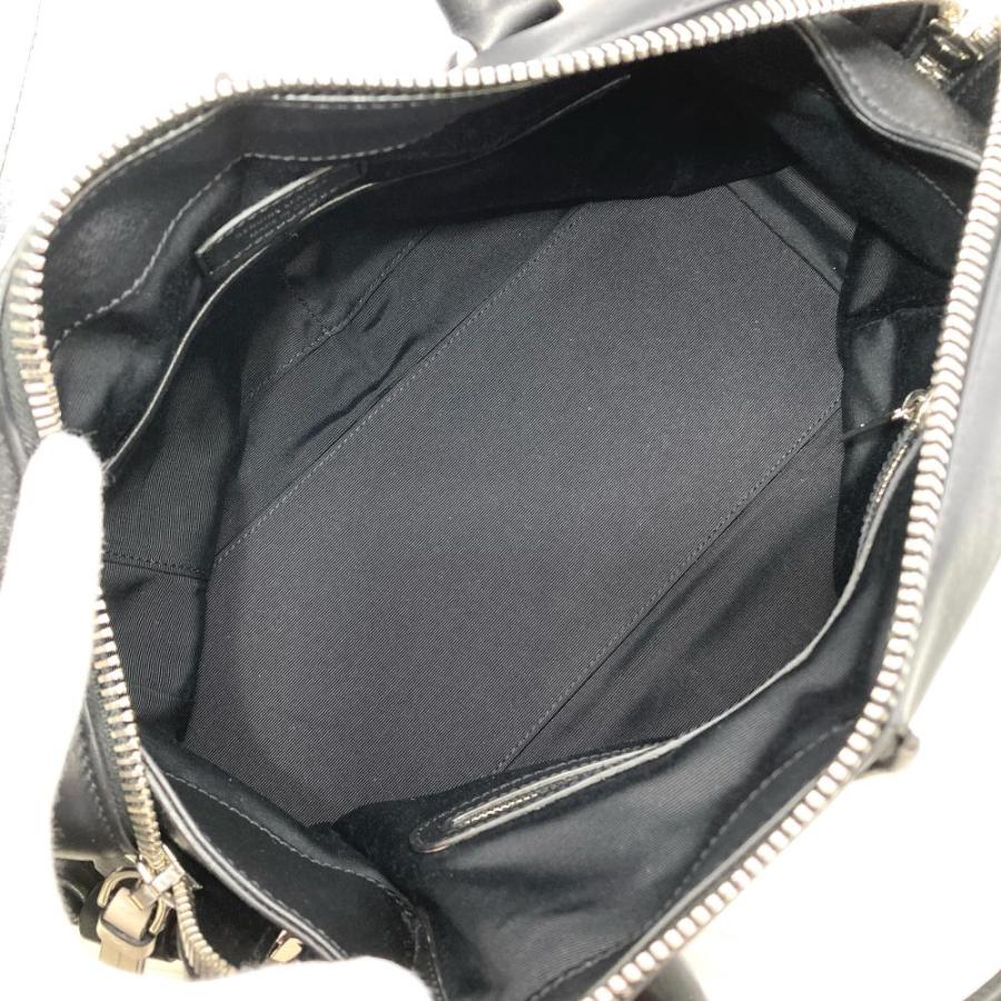 トッズ TOD'S D スタイリング ショルダーバッグ レザー シルバー金具