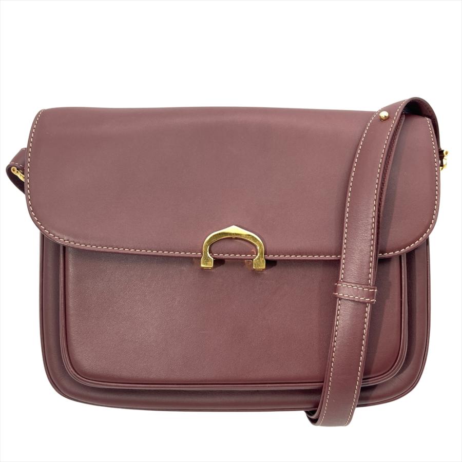 【美品✨️】カルティエ マストライン ショルダーバッグ レザー ゴールド金具 MUST DE CARTIER カルティエ Cartier マストライン ショルダーバッグ
