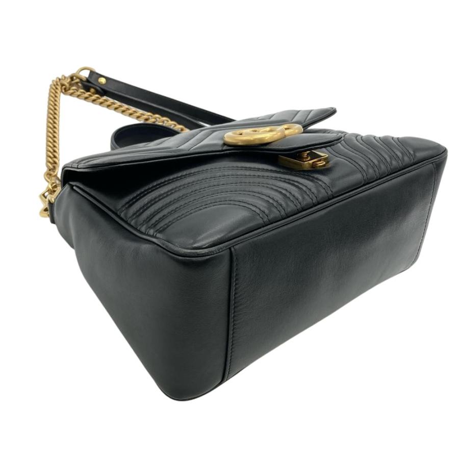 グッチ GUCCI GGマーモント ハンドバッグ ショルダーバッグ 2WAY レザー 498110 ブラック レディース【中古】 GG Marmont グッチ GUCCI GGマーモント ハンドバッグ ショルダーバッグ