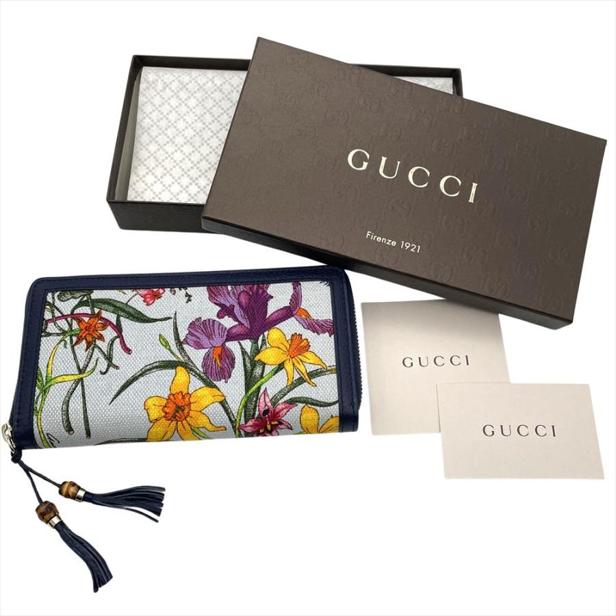 激レア! 定価約6万以上! GUCCI グッチ 手帳 GUCCI（グッチ） 日本50周年記念 フローラ 長財布 シマレザー