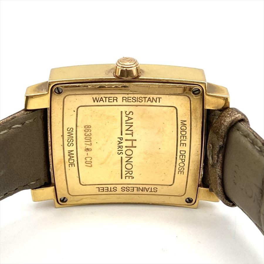 【本物保証】 美品 サントノーレ SAINT HONORE オルセー レディース クォーツ 腕時計 ベゼルダイヤ 863020 8 E08 サントノーレ SAINT HONORE オルセー 腕時計 クォーツ シェル文字盤