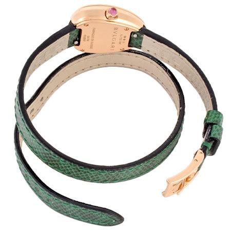 正規品 BVLGARI セルペンティ ロング ベルト グリーン ゴールドバックル BVLGARI（ブルガリ） セルペンティ K18PG クォーツ レディース 時計