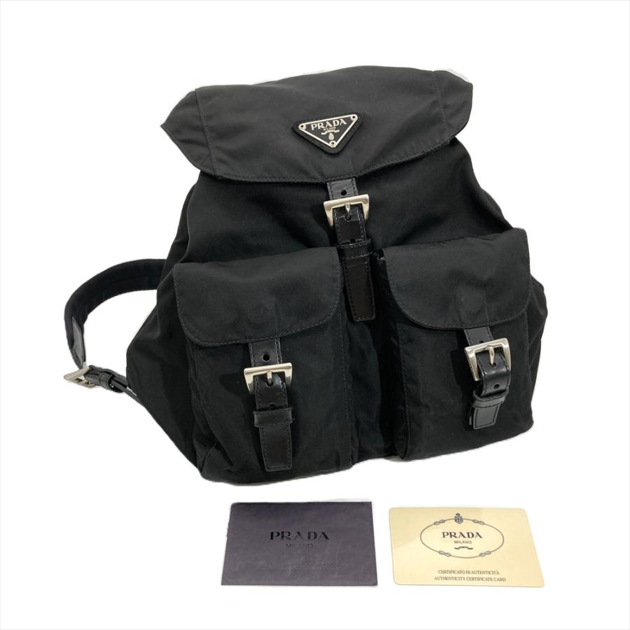 PRADA（プラダ） ナイロン スモール リュック ナイロン レザー B6677