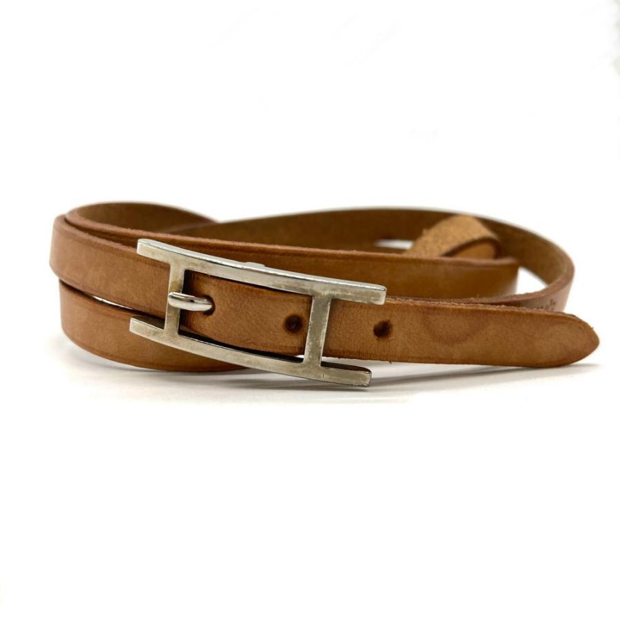 HERMES（エルメス） ブレスレット レザー ブラウン : ゴールドプラザ