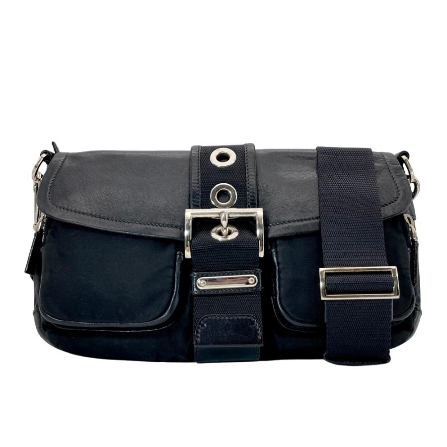 PRADA（プラダ） ショルダーバッグ 2WAY BR2417 ブラック レザー