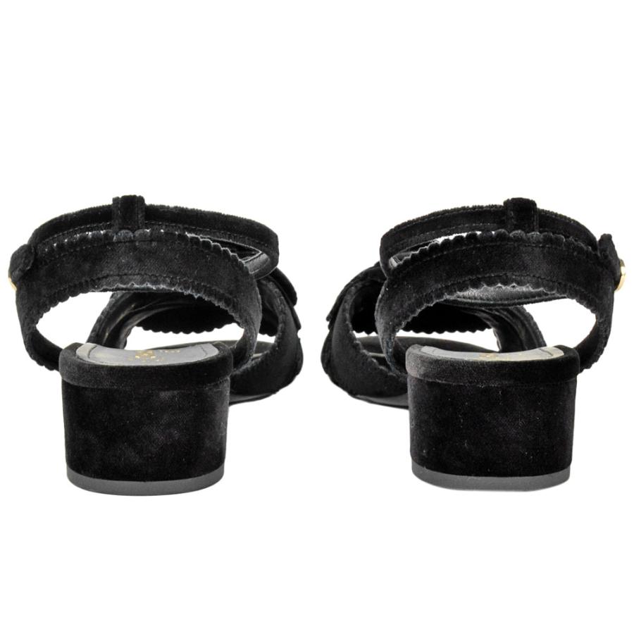 CHANEL（シャネル） カメリア ポインテッドトゥ サンダル ベルベット