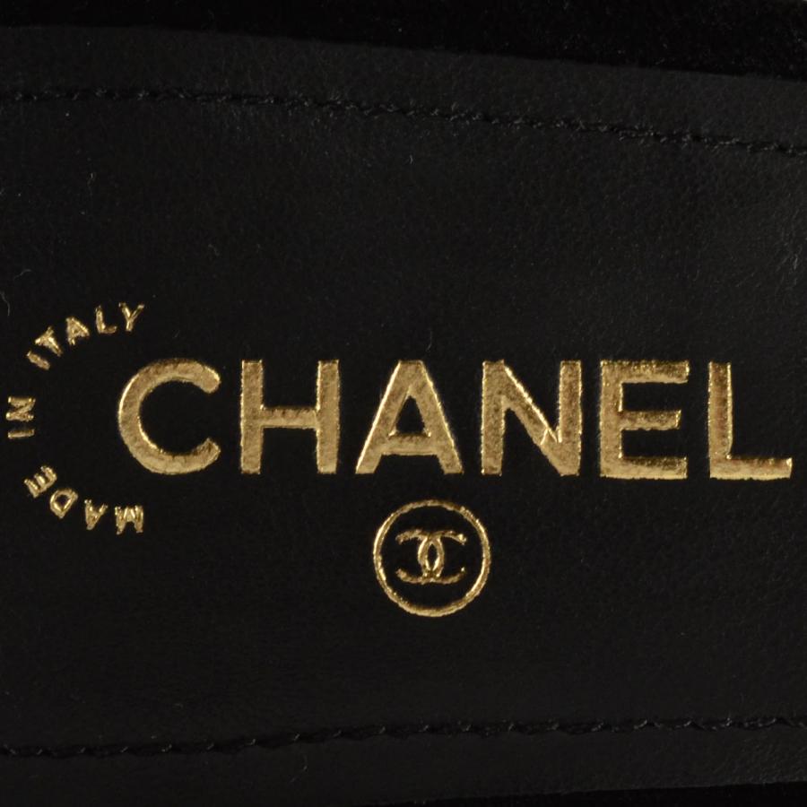 CHANEL（シャネル） カメリア ポインテッドトゥ サンダル ベルベット