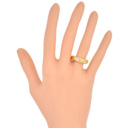 BVLGARI（ブルガリ） トゥボガス スリーカラー リング K18YG/WG/PG #10