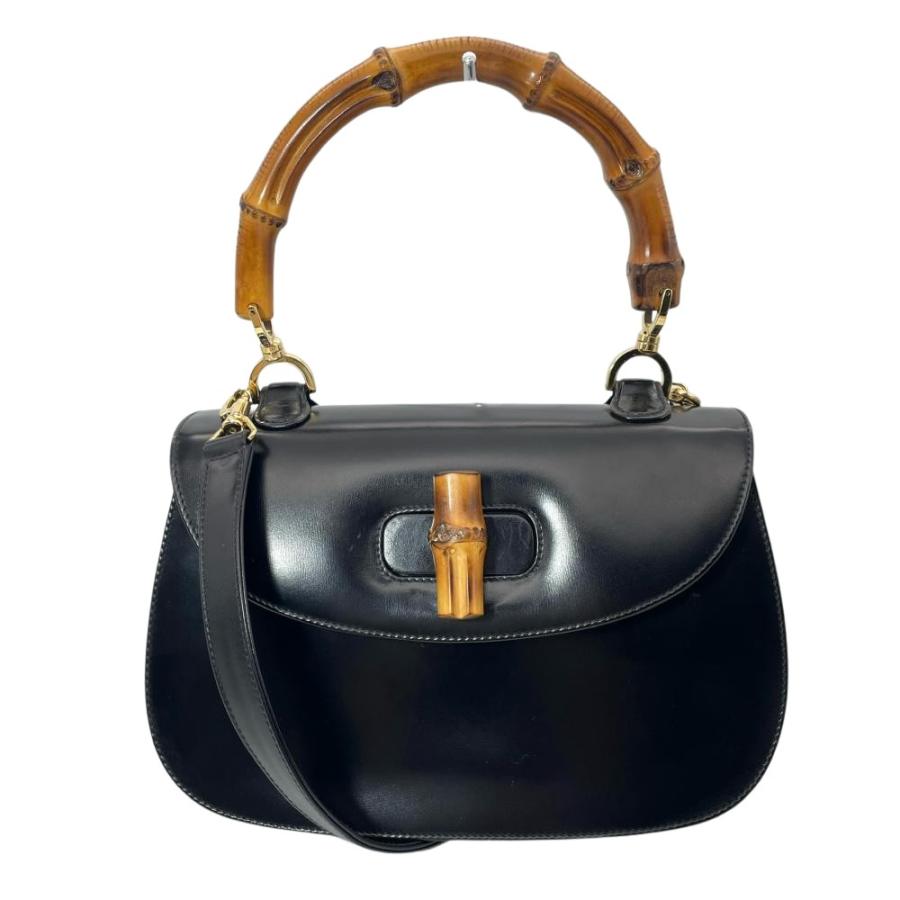 バンブー グッチ GUCCI ハンドバッグ レザー 000 2684 0633 ブラック