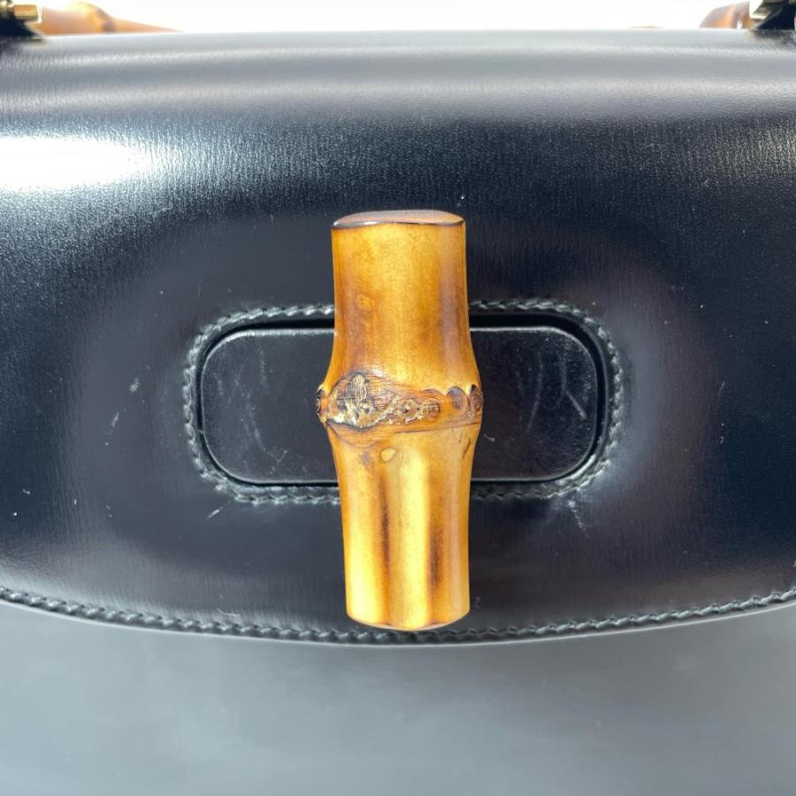バンブー グッチ GUCCI ハンドバッグ レザー 000 2684 0633 ブラック
