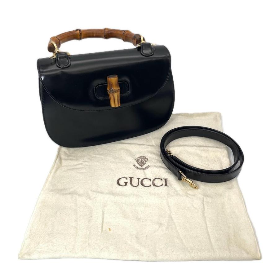 バンブー グッチ GUCCI ハンドバッグ レザー 000 2684 0633 ブラック