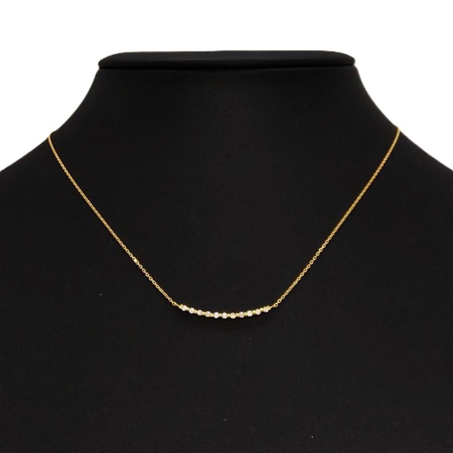 4℃　K18　ダイヤモンドネックレス　ゴールド　ヨンドシー オデュース ヨンドシー EAUD.4℃ ネックレス ダイヤモンド K18 ゴールド