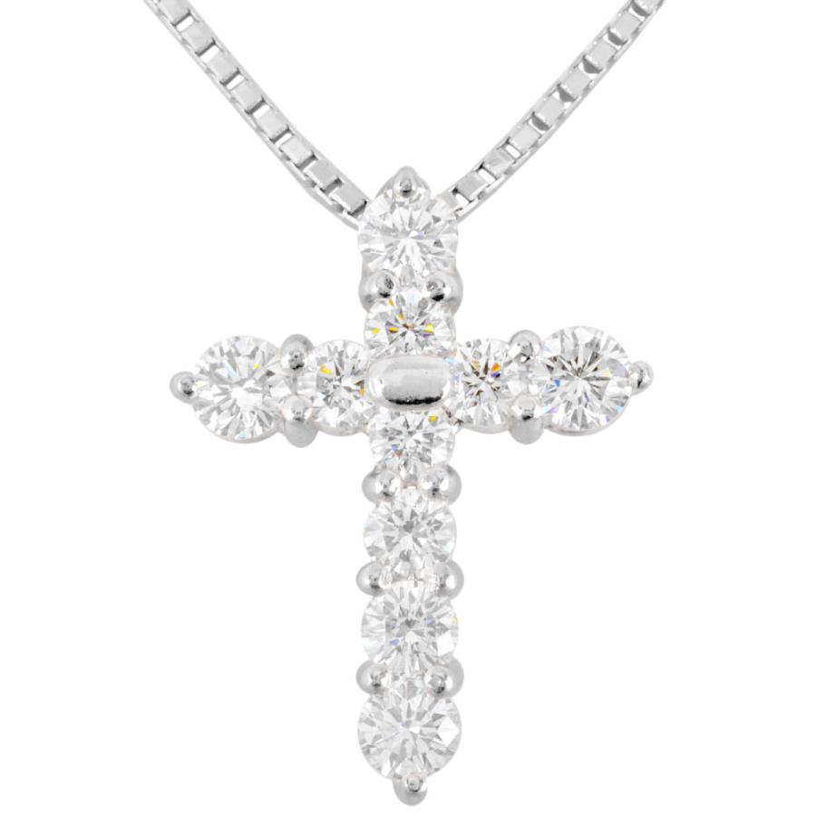 タサキ TASAKI ダイヤモンド 0.48ct クロス ペンダント ネックレス  
