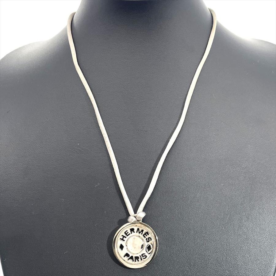 HERMES（エルメス） セリエモチーフ シルクコード ネックレス メタルg