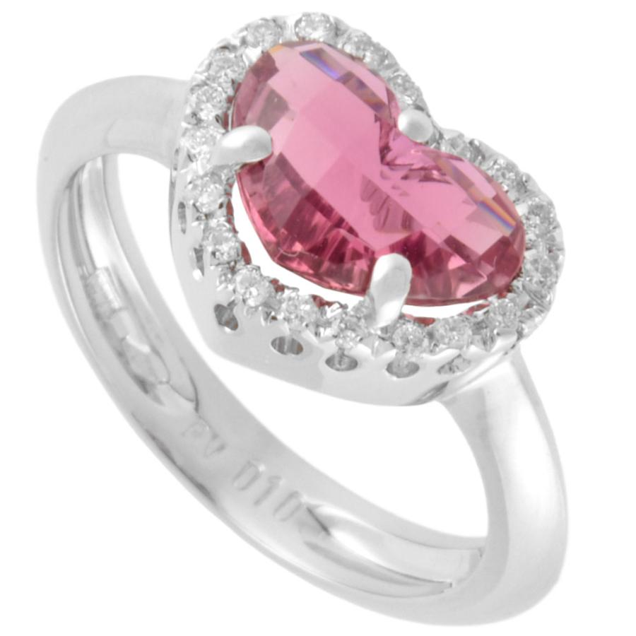 美品　ポンテヴェキオ　ハートルビーリング　ダイヤ　クリスマスプレゼント　18金 美品ポンテヴェキオハートルビーリングダイヤクリスマスプレゼント18金