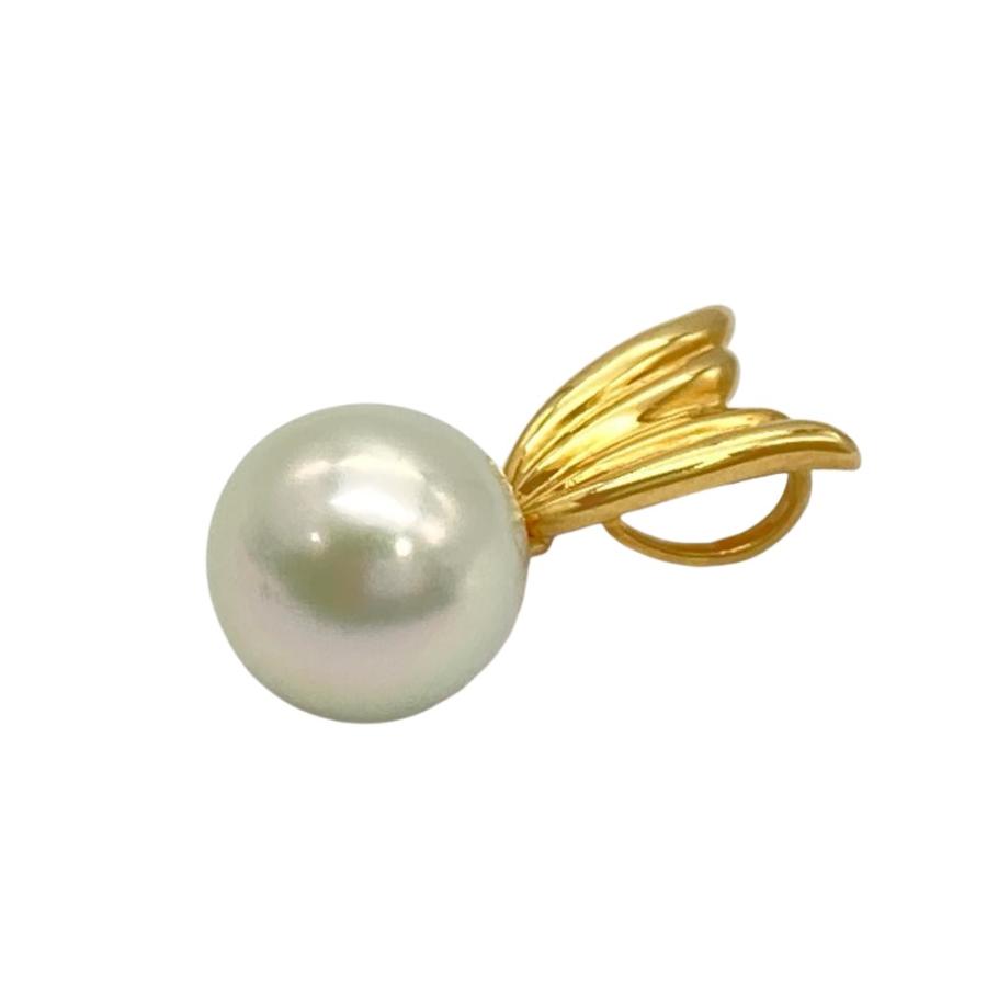 タサキ TASAKI パール 1P スイング ペンダントトップ K18YG 1.9g 真珠