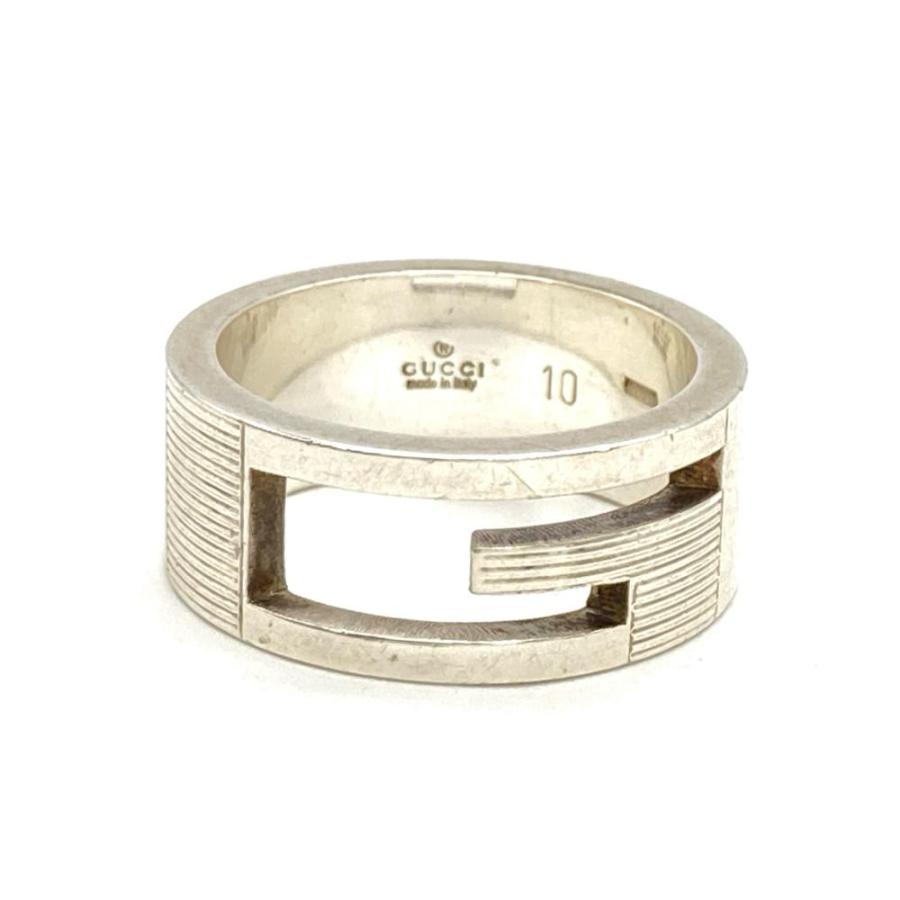 GUCCI（グッチ） ブランデッドG リング 指輪 SV925 6.9g シルバー #10 