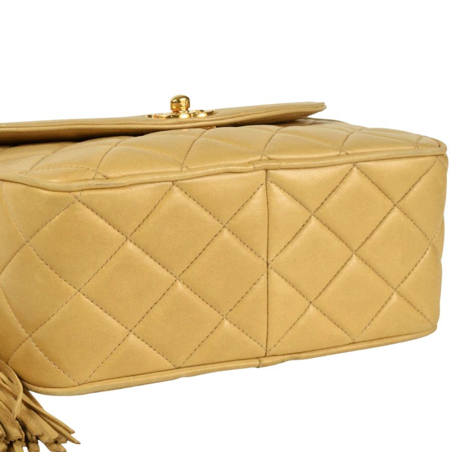 マトラッセ シャネル CHANEL ショルダーバッグ ラムスキン ベージュ