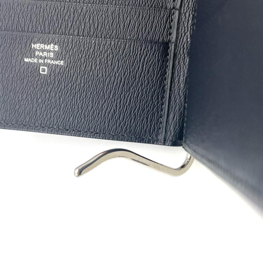 エルメス HERMES ポーカーGM マネークリップ アリゲーターマット A刻印 ブラック【中古】 HERMES（エルメス） ポーカーGM マネークリップ アリゲーターマット A
