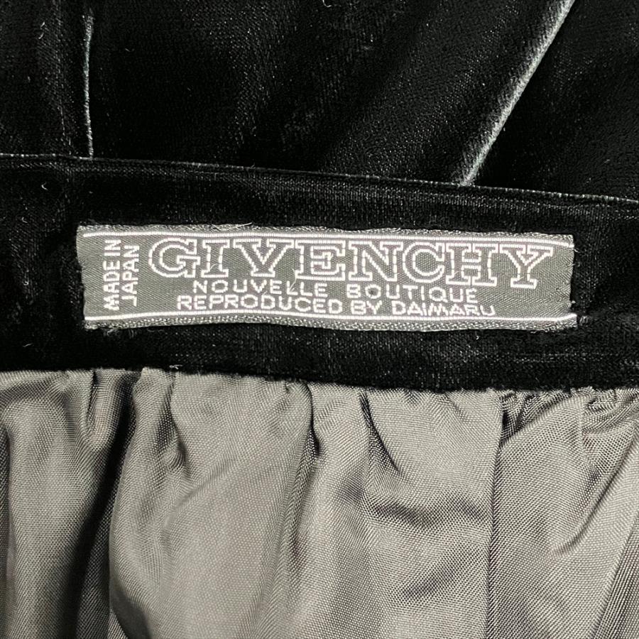 ジバンシー Givenchy ロング スカート レーヨン ブラック 10 ベロア調
