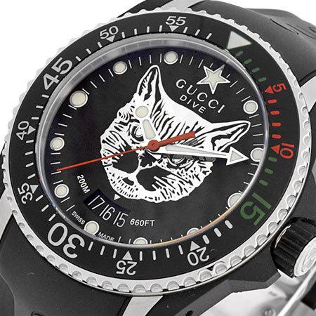 グッチ　腕時計 GUCCI グッチ グッチダイヴ ウォッチ 40mm キャットヘッド メンズ 時計