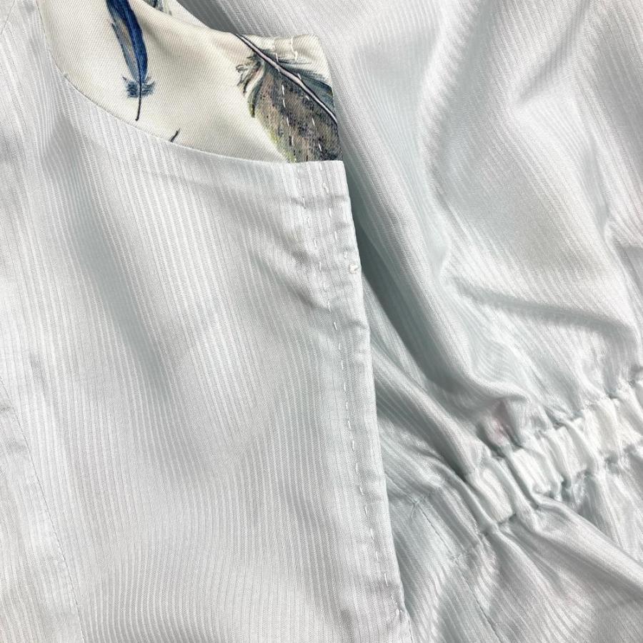 HERMES エルメス 羽柄 ジップアップ ベスト シルク ホワイト 42