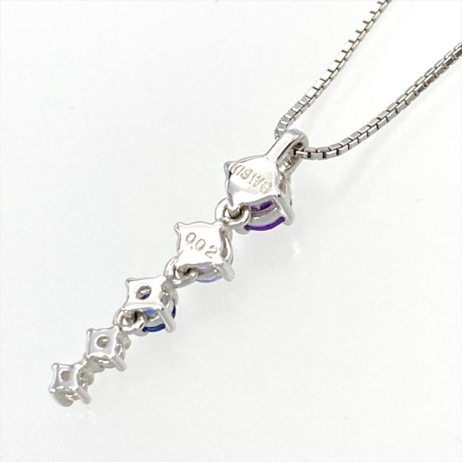 タサキ TASAKI マルチカラー ネックレス ダイヤモンド 0.02ct K18WG