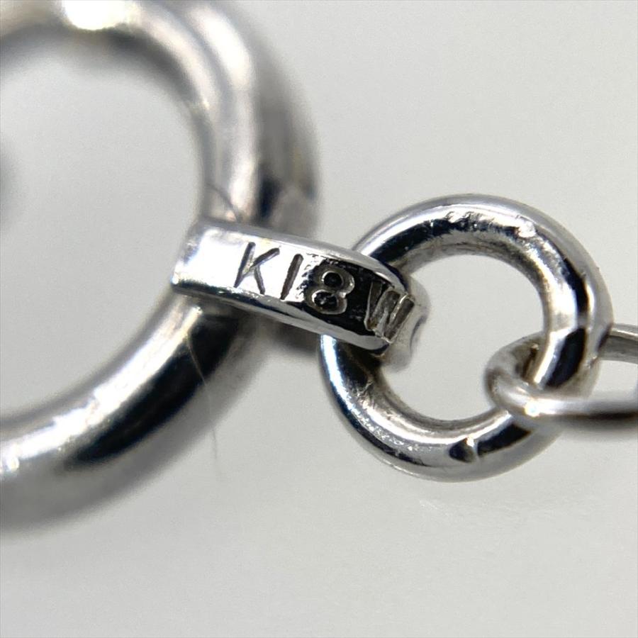 タサキ TASAKI マルチカラー ネックレス ダイヤモンド 0.02ct K18WG 