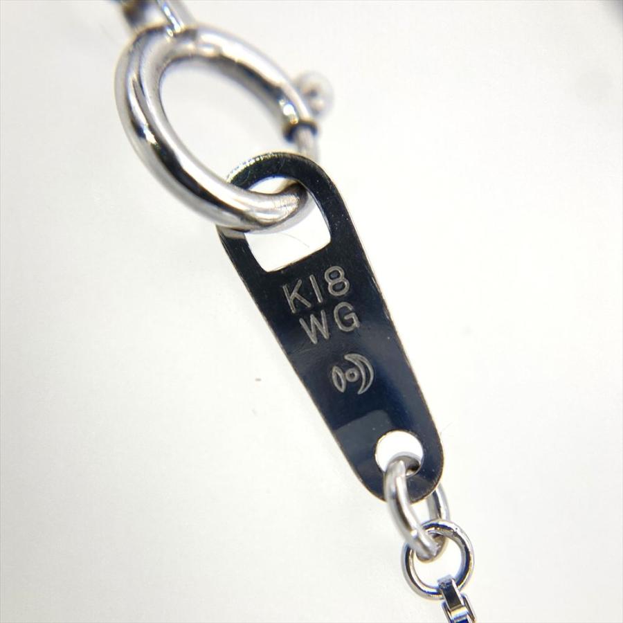 タサキ TASAKI マルチカラー ネックレス ダイヤモンド 0.02ct K18WG 