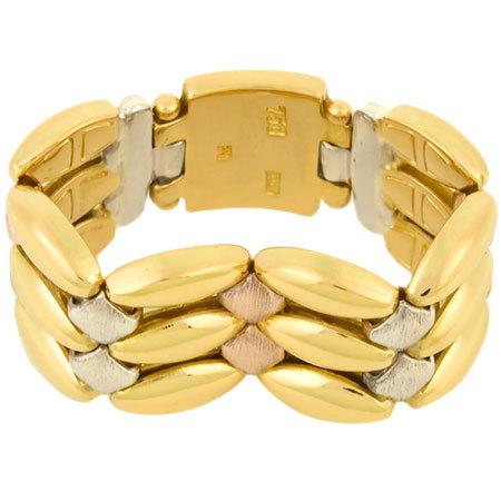 Ponte Vecchio ポンテヴェキオ スリーカラー チェーン リング K18YG/PG