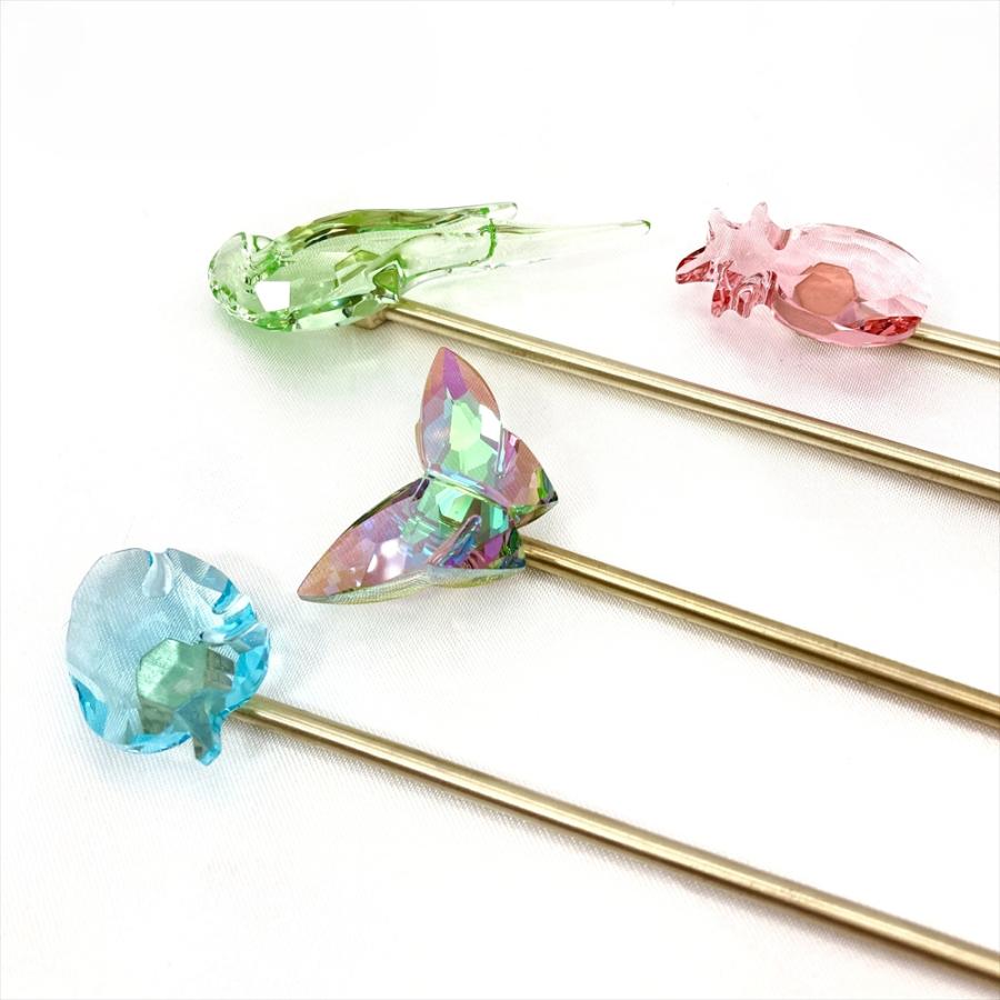 スワロフスキーSWAROVSKIオーナメント・ピックセット・ブローチ2点セット SWAROVSKI（スワロフスキー） ジャングルビート カクテルマドラー