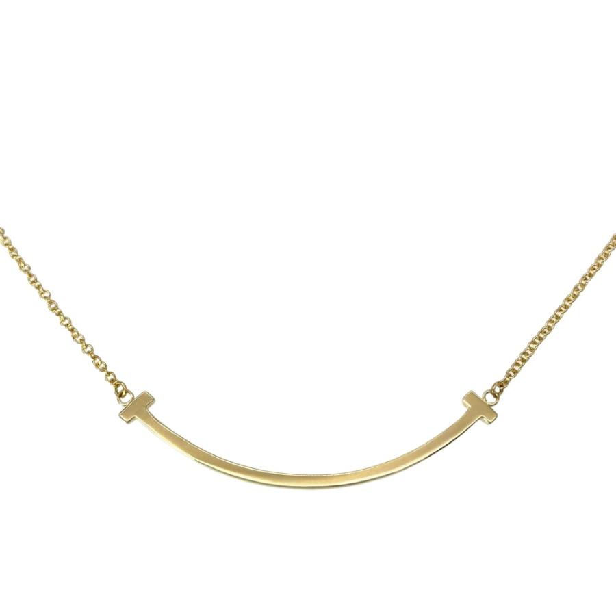 Tiffany T ティファニー Tiffany&Co. Tスマイル ネックレス K18YG 2.9g
