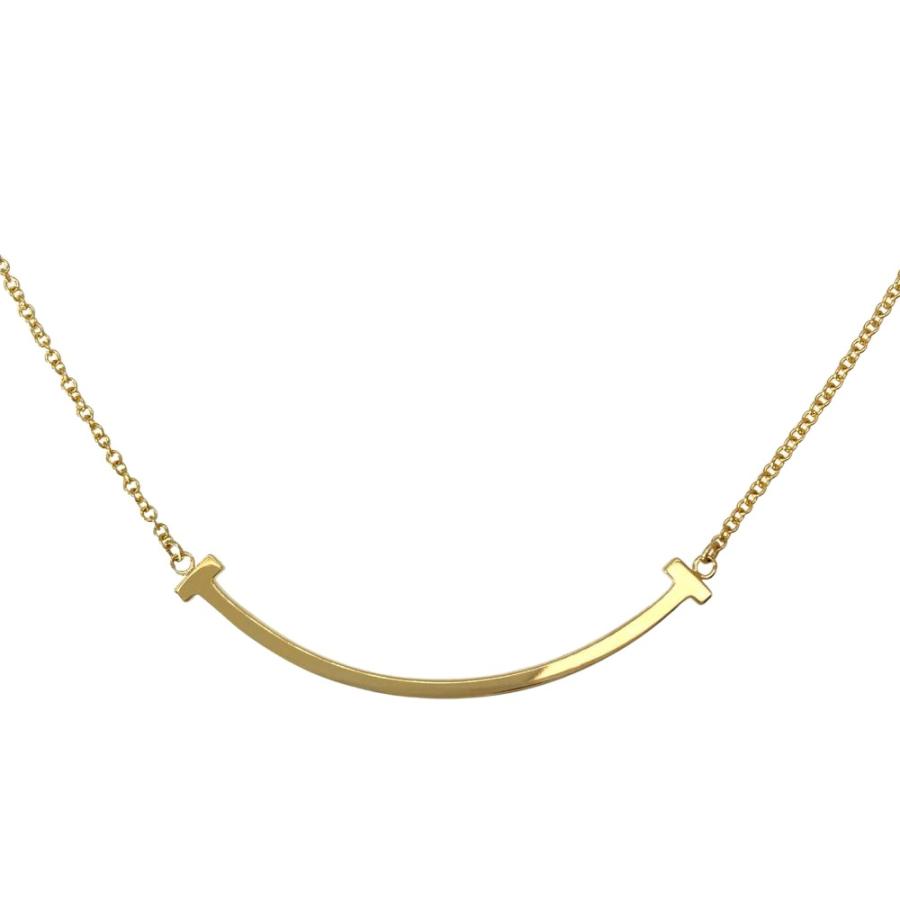 Tiffany T ティファニー Tiffany&Co. Tスマイル ネックレス K18YG 2.9g