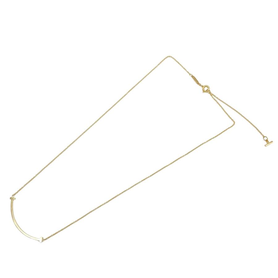 Tiffany T ティファニー Tiffany&Co. Tスマイル ネックレス K18YG 2.9g