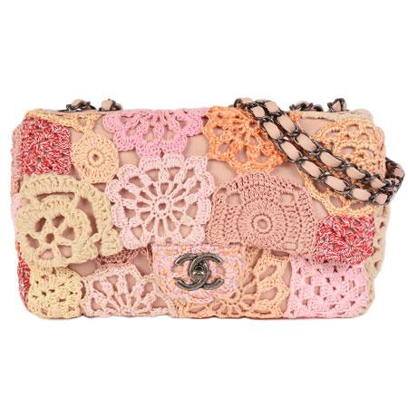 CHANEL ストロー フラップバッグ チェーンショルダーマルチカラー CHANEL ストロー フラップバッグ チェーンショルダーマルチ
